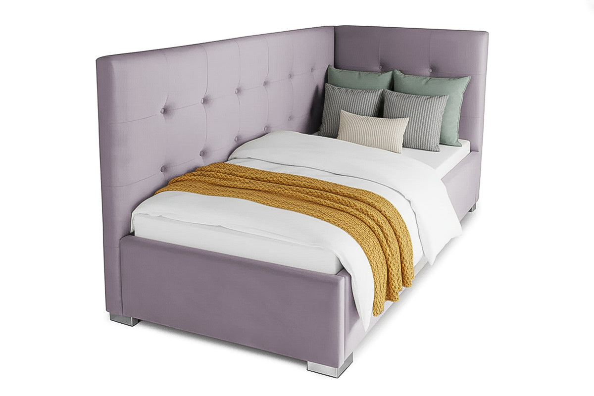 Pat Tapițat Lille de colț, cu somieră rabatabilă și ladă depozitare, #color_Swing-Violet