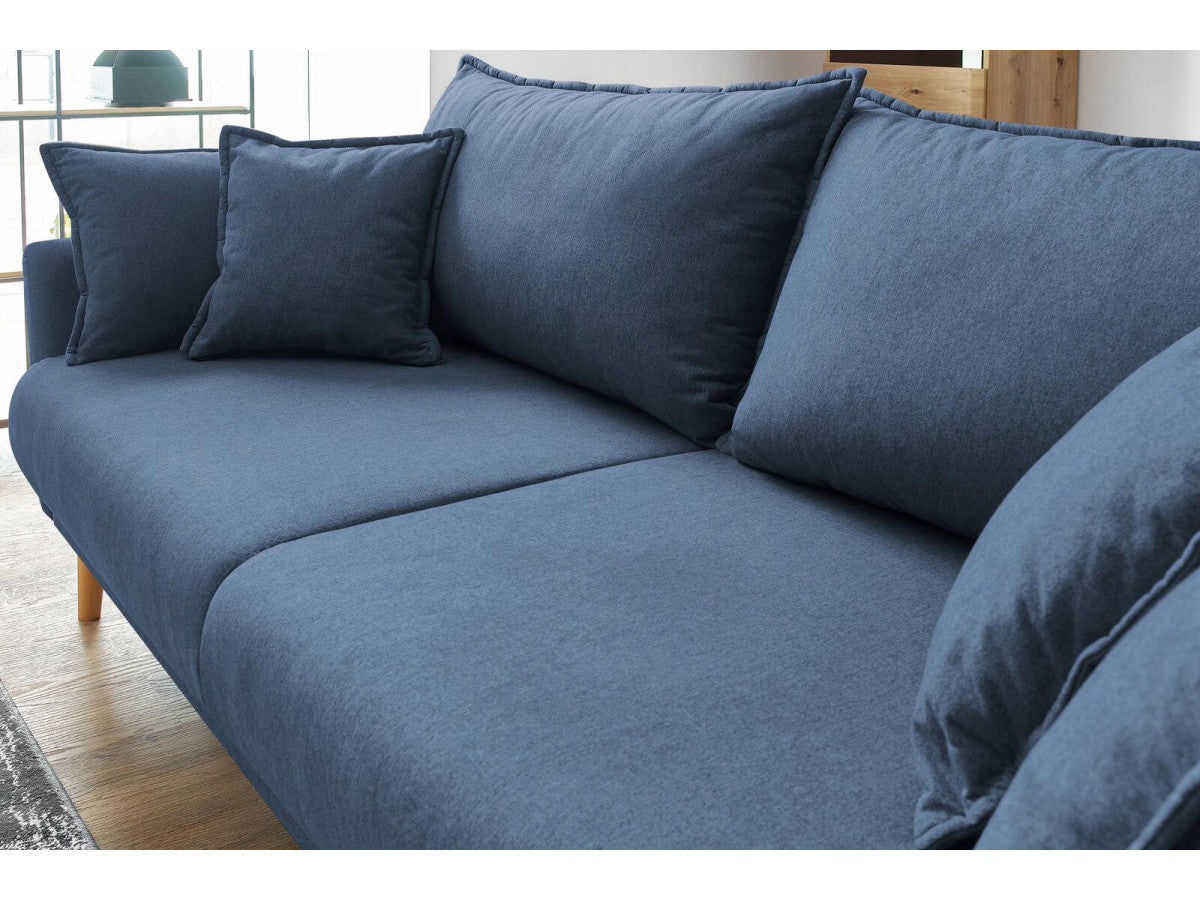 Canapea Extensibilă 3 locuri JULIET, cu ladă de depozitare, 215x88x95 cm - Prestigehome.ro - Canapea - Prestige #color_Albastru-Inchis-Como