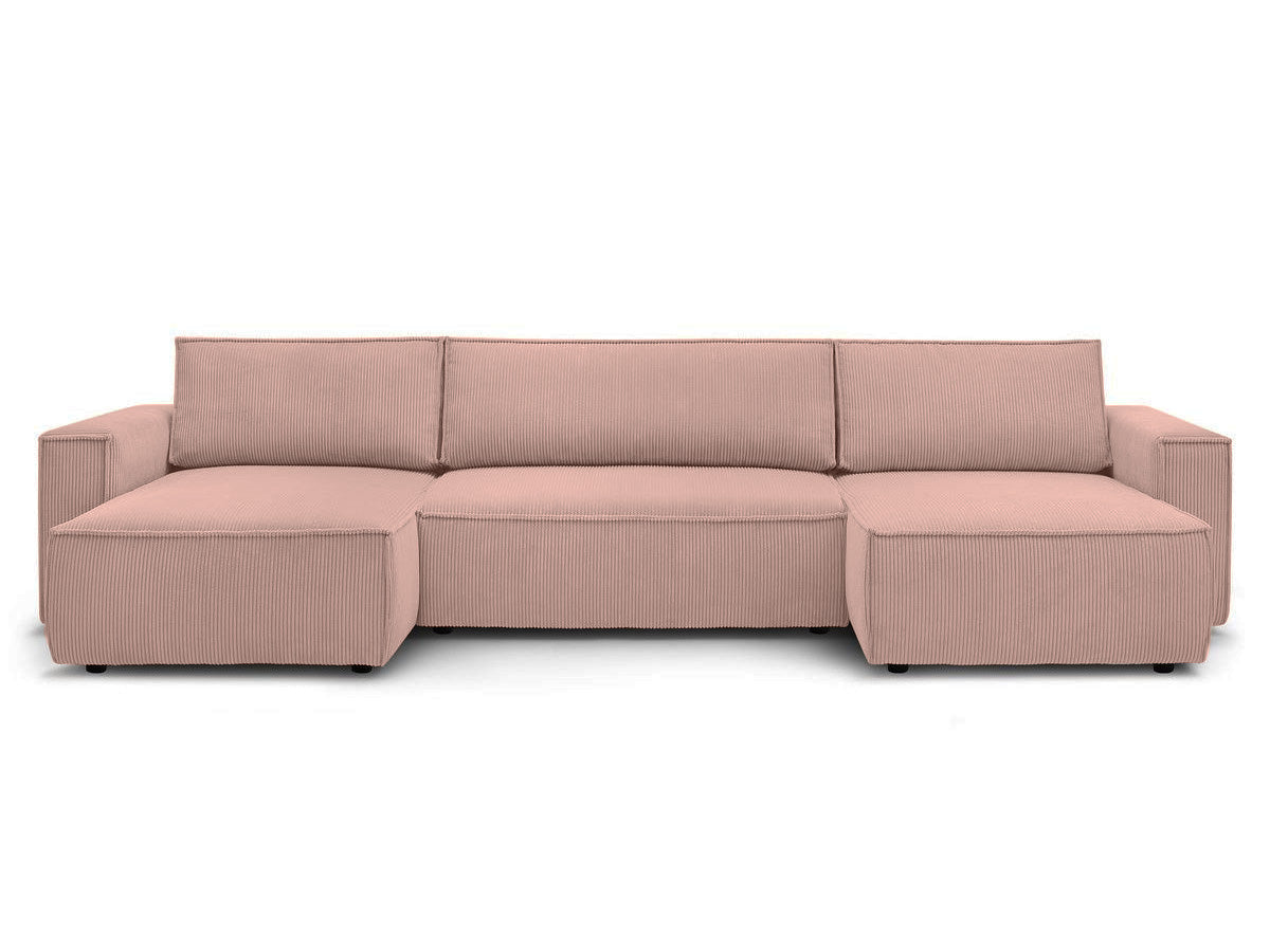 Colțar in formă de U Extensibil CLOUD, cu ladă de depozitare, 384x148x88cm - Prestigehome.ro - Coltar - Prestige - #color_Roz-Fjord