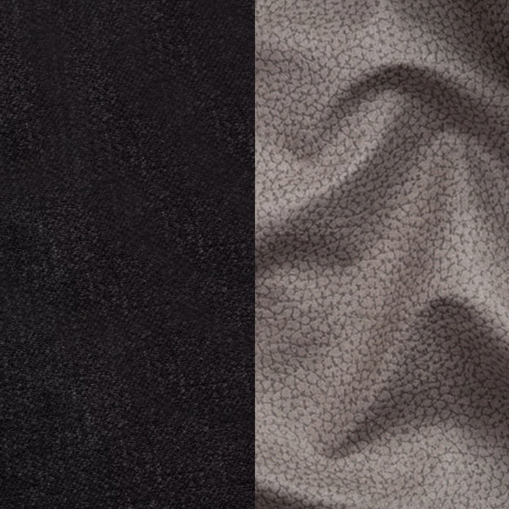 Colțar Extensibil CAROL, cu ladă de depozitare, interschimbabil stânga/dreapta 280x170x95 cm, Negru/Gri - Outlet