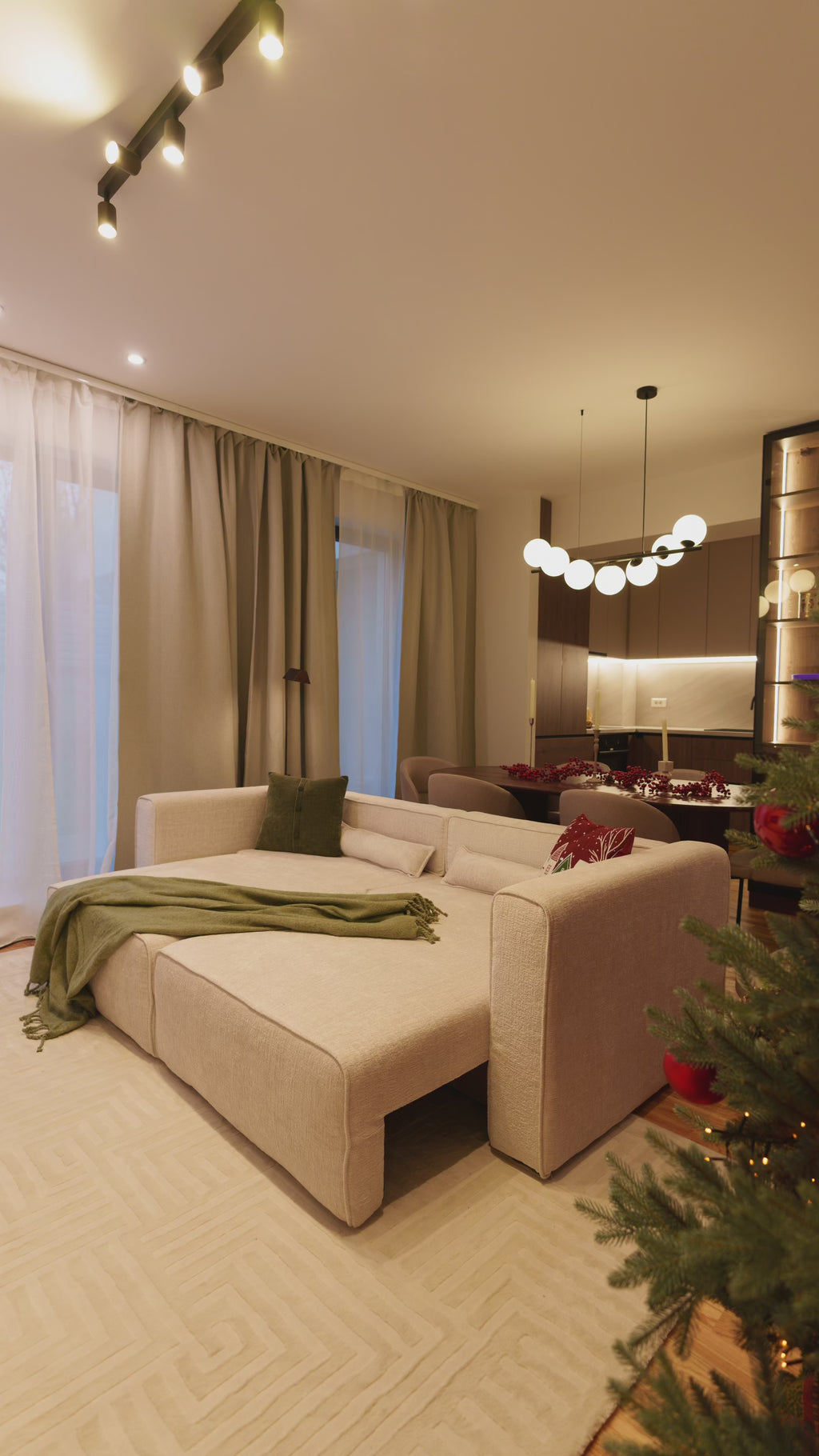 Canapea Extensibilă 3 locuri ZANETTO, cu 2 lăzi depozitare, 240x100x70 cm