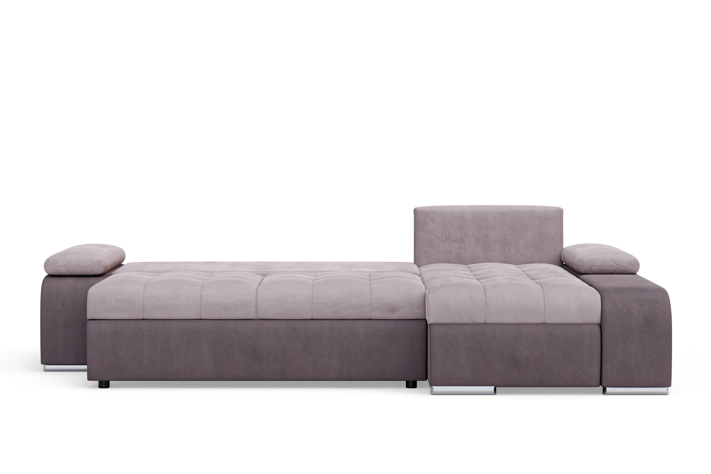 Colțar Extensibil VENETIA, cu ladă de depozitare, varianta pe dreapta, 290x170x80 cm, grej/taupe