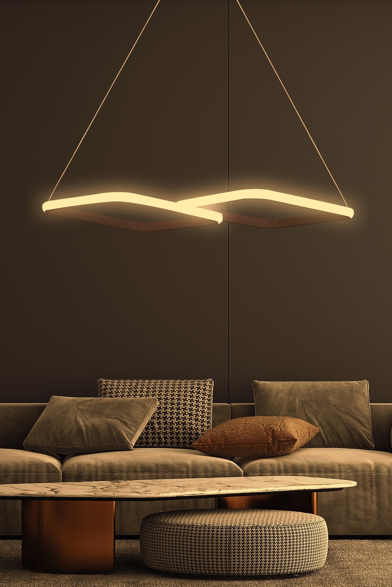Lustra Led PuppisPrestigehome.ro - Iluminat - Prestige - #Culoare_Negru-Galben