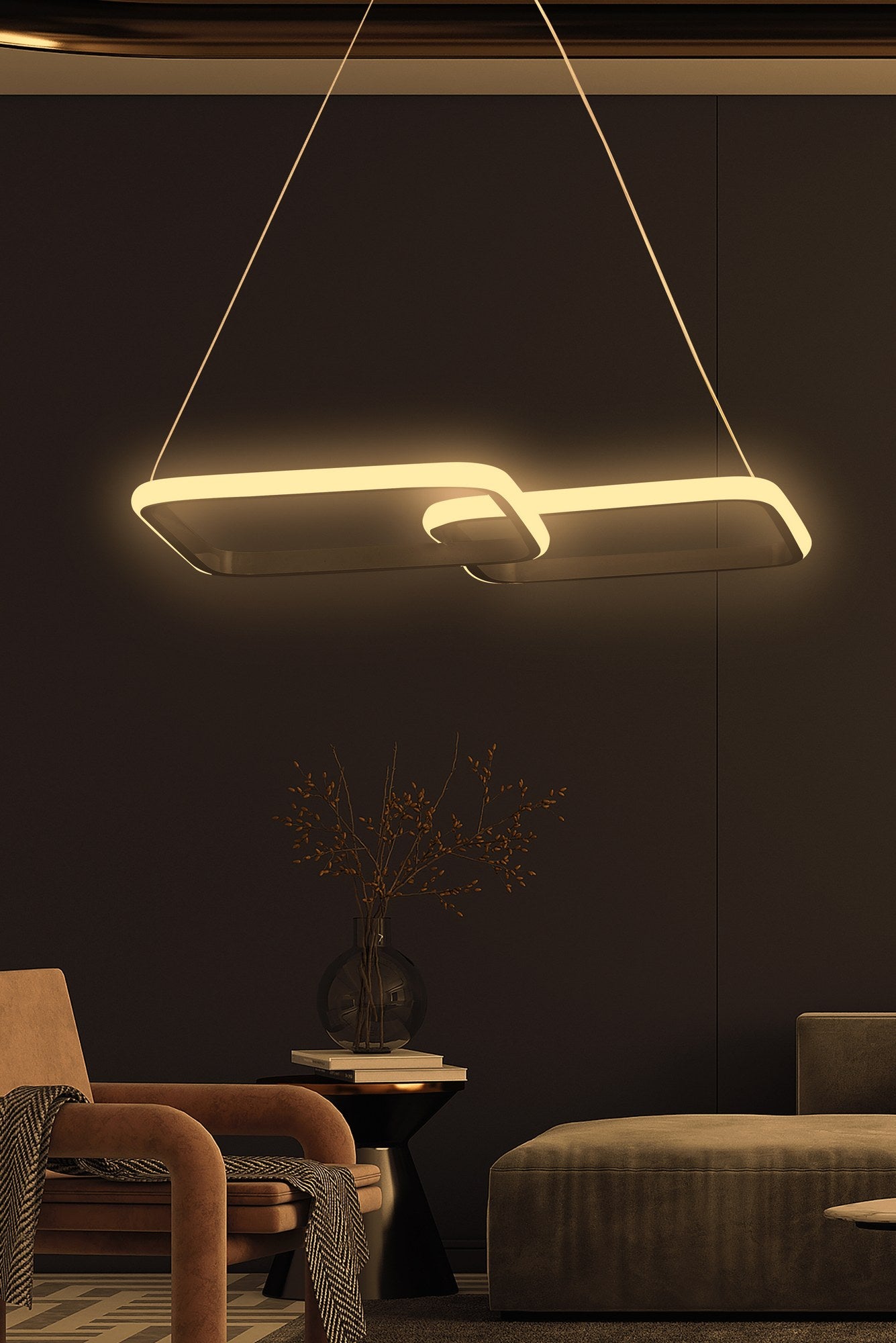 Lustra Led PuppisPrestigehome.ro - Iluminat - Prestige - #Culoare_Negru-Galben