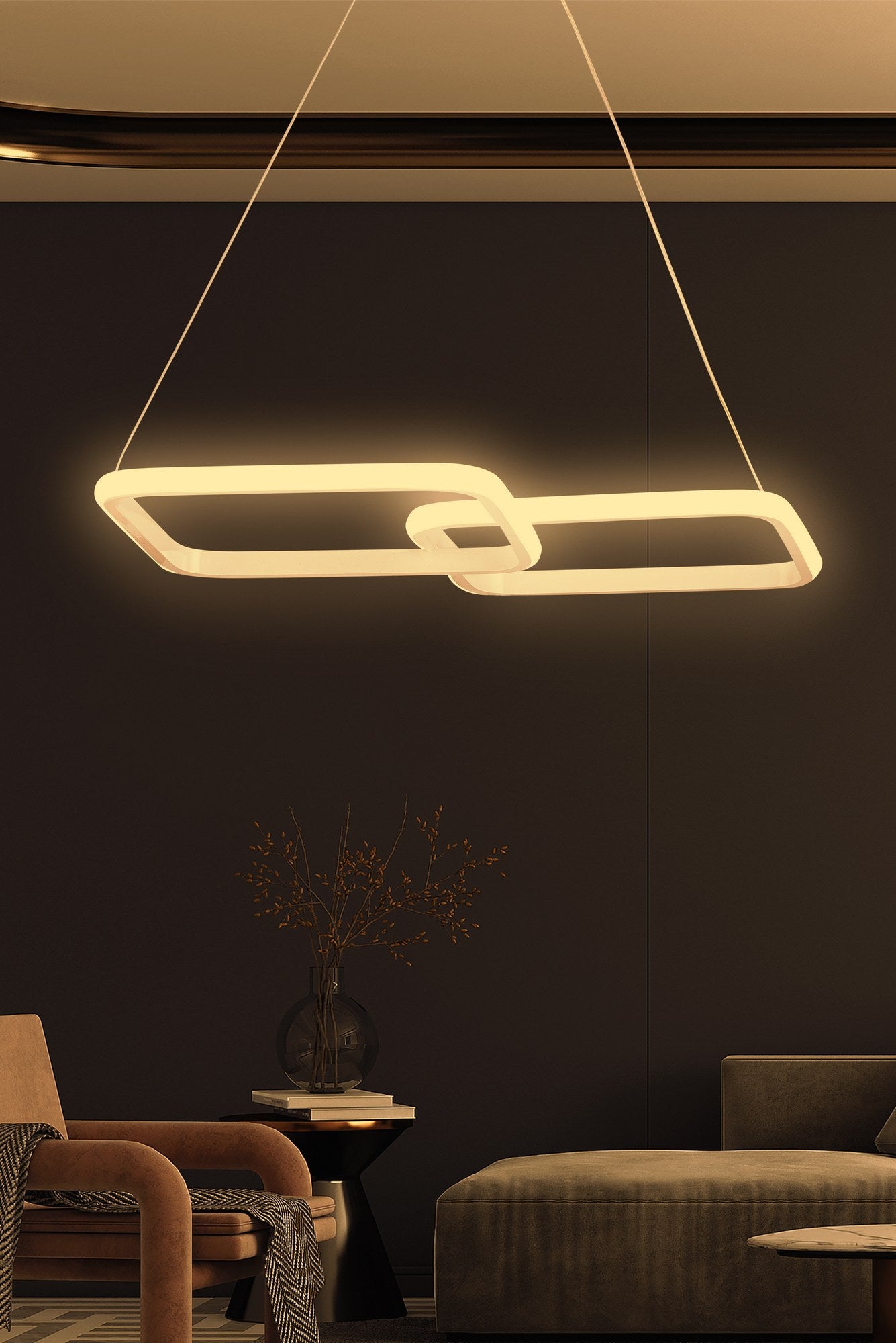 Lustra Led PuppisPrestigehome.ro - Iluminat - Prestige - #Culoare_Alb-Galben