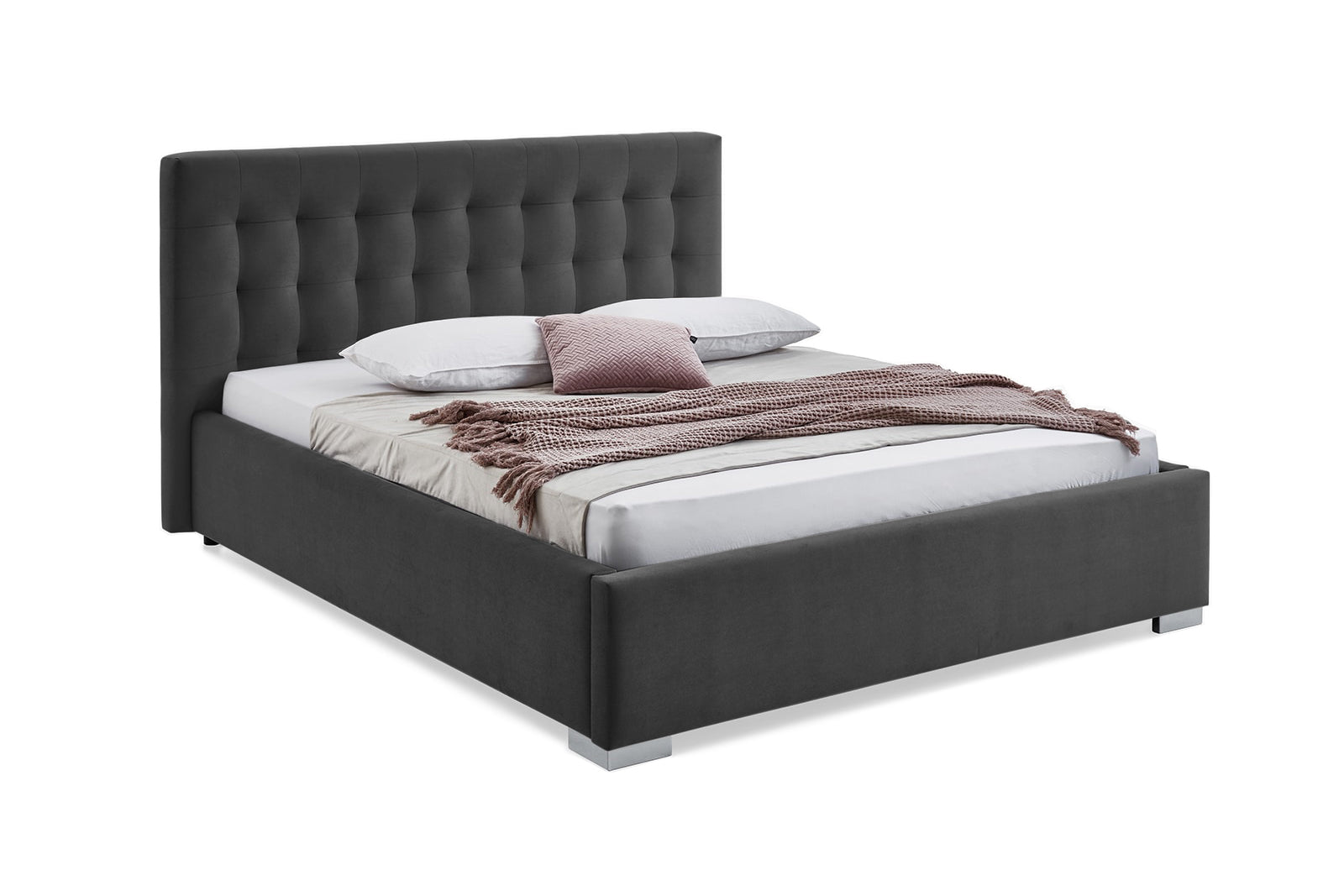 Pat Tapitat Strasbourg, cu Lada Rabatabil, Velur-Menta, Prestigehome.ro, Prestige, #Color_swing-antracit