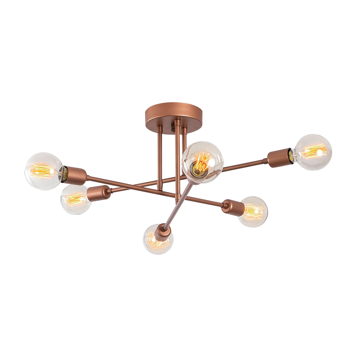 Plafoniera FLOWER 173AV, 6xE27/100W - Prestigehome.ro - Lustre - Prestige - #Culoare_Cupru