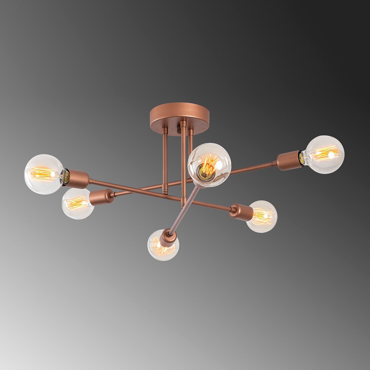 Plafoniera FLOWER 173AV, 6xE27/100W - Prestigehome.ro - Lustre - Prestige - #Culoare_Cupru