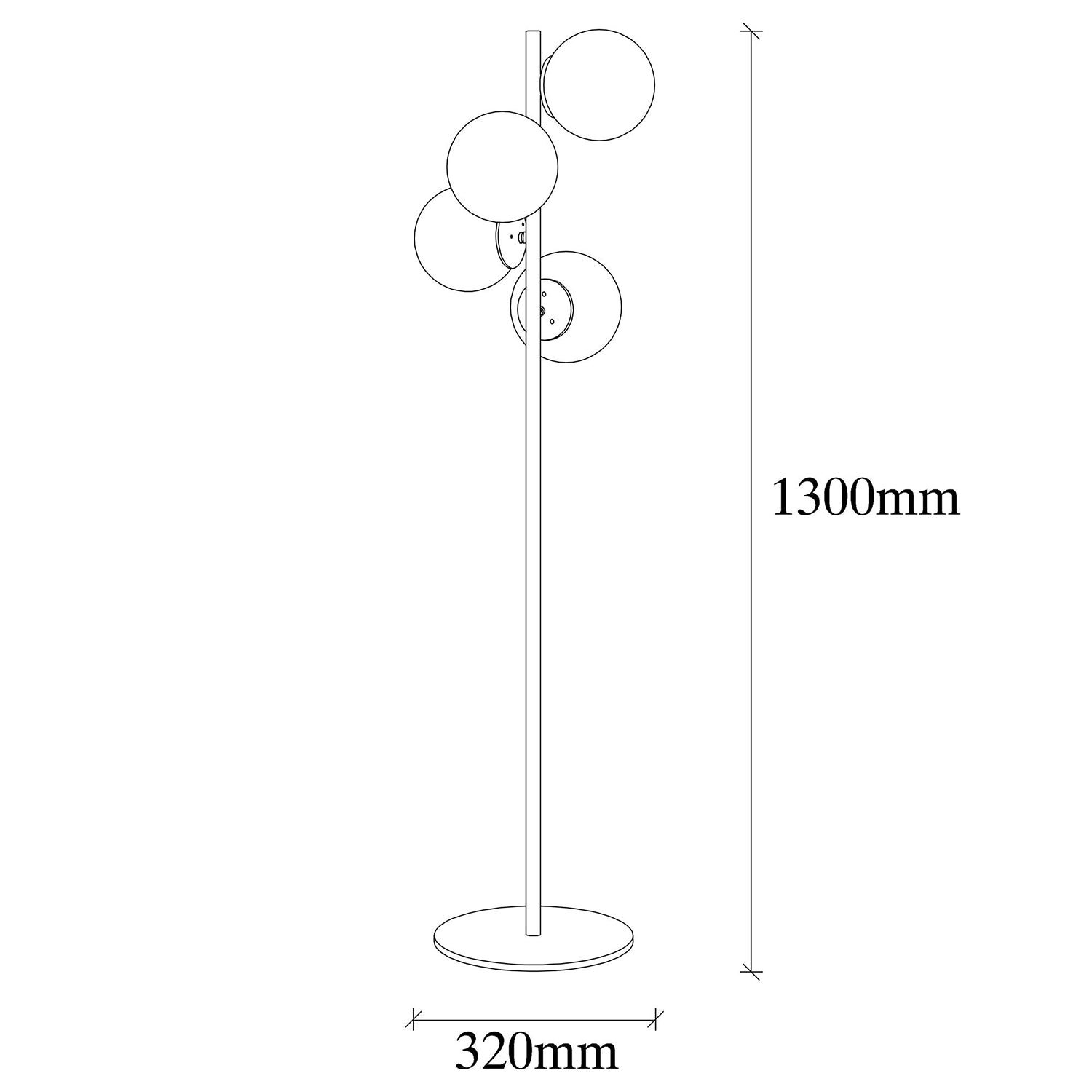 Lampadar FAZE NT116, Auriu, 4xE27/100W - Prestigehome.ro - Lampadare - Prestige