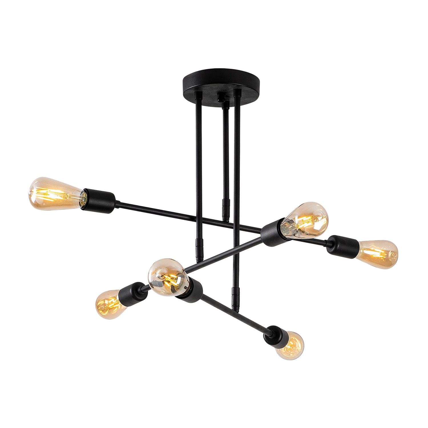 Plafoniera FLOWER 162AV, Negru, 6xE27/100W - Prestigehome.ro - Lustre - Prestige