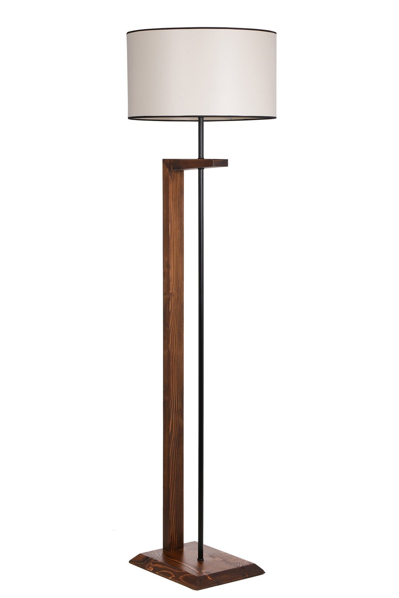 Lampadar LUN 2150 din lemn de brad/material textil, fasung E27, 40 W