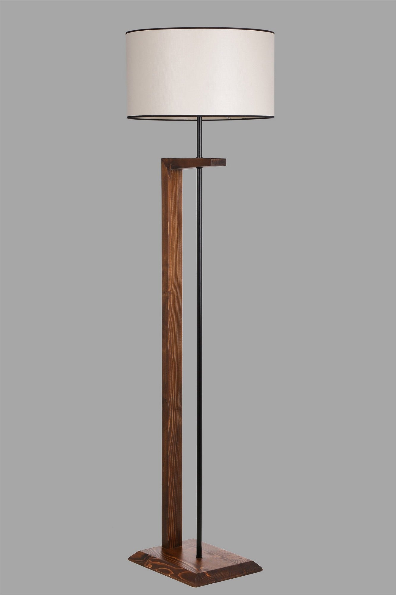 Lampadar LUN 2150 din lemn de brad/material textil, fasung E27, 40 W