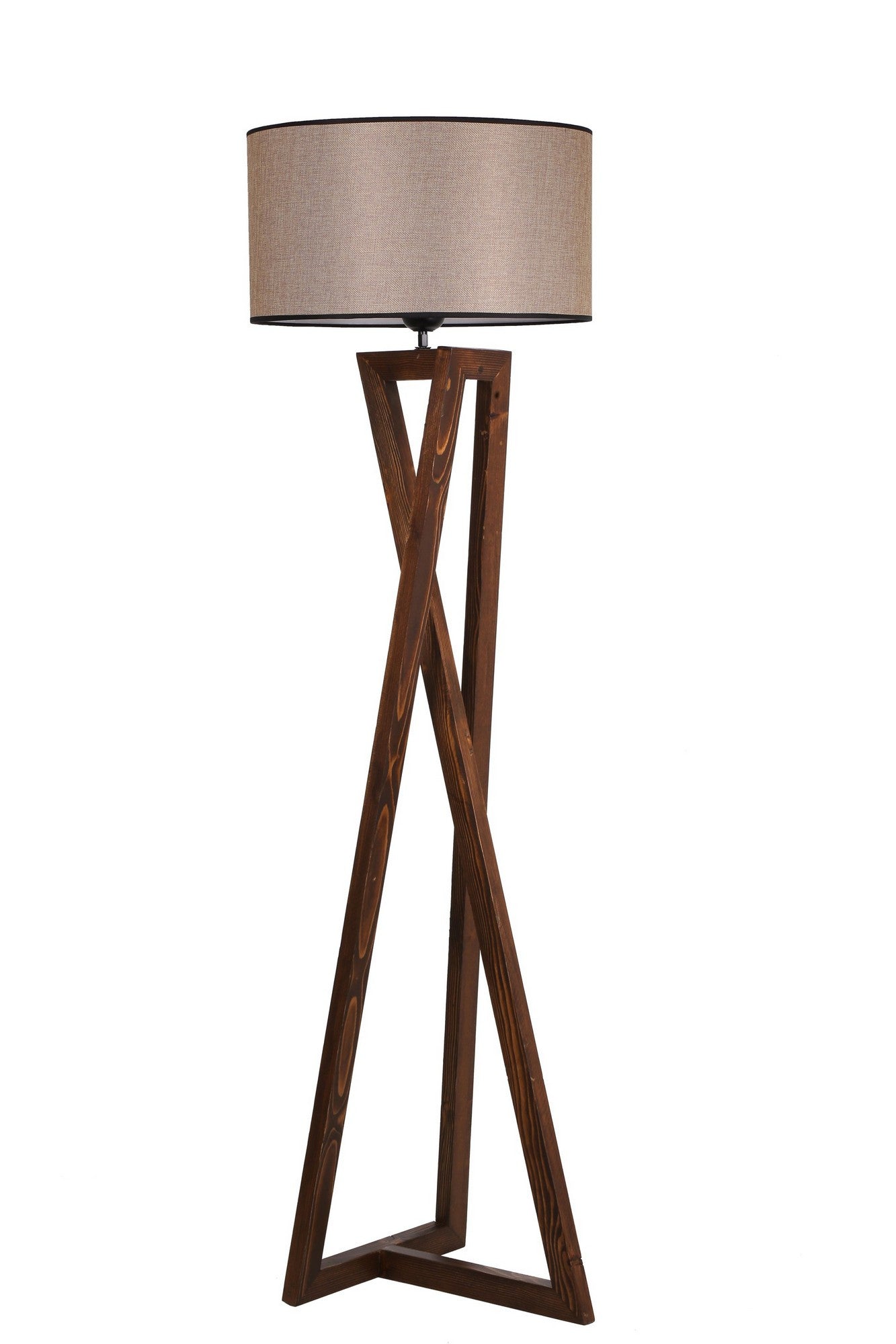 Lampadar LUN 2157, lemn/material textil, fasung E27, 40W