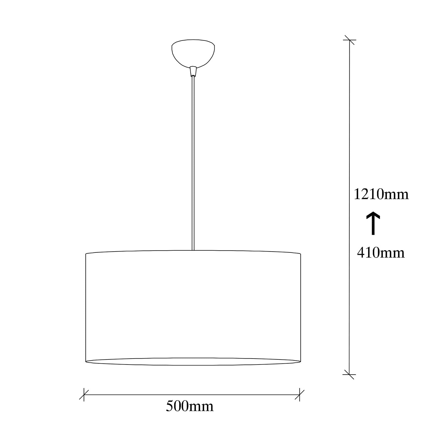 Pendul ABAJUR 6430, Negru, E27/60W - Prestigehome.ro - Lustre - Prestige