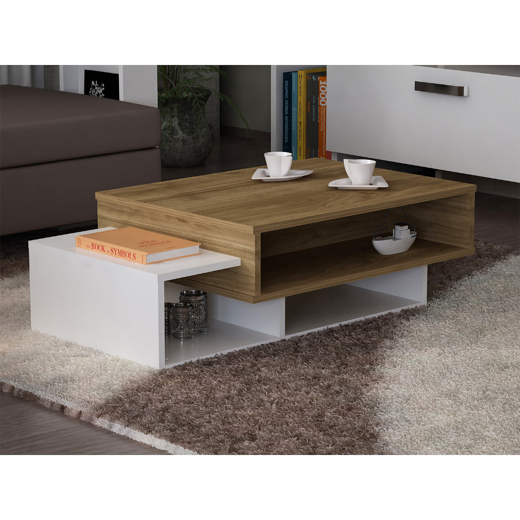 Masuta cafea TAB, 105x32x60 cm, Alb/Crem - Prestigehome.ro - Masute - Prestige