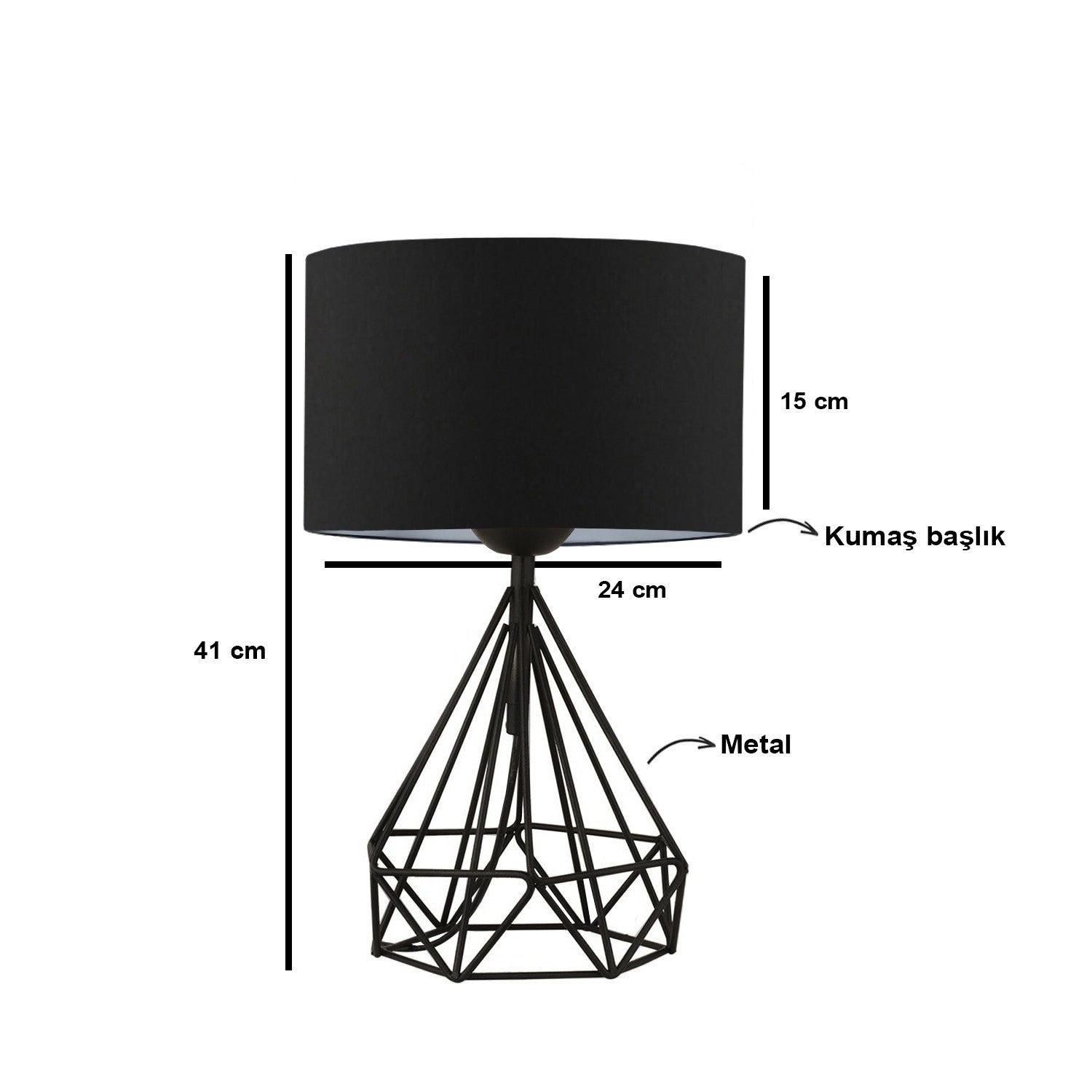 Set Lampadare AYD 2974, Negru, fasung E27, max 60 W