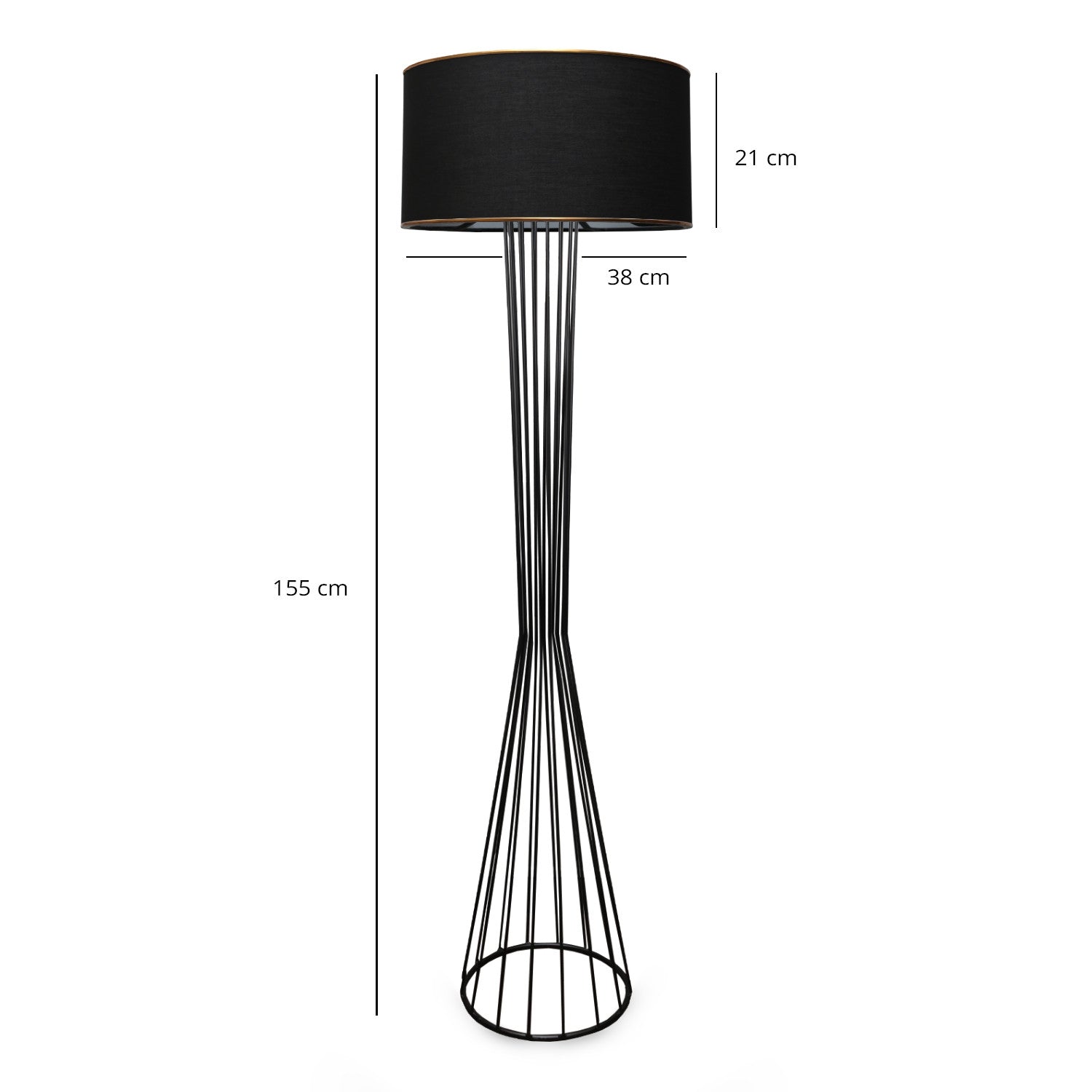 Lampadar AYD 3058, Negru, fasung E27, max 60 W - Prestige Home