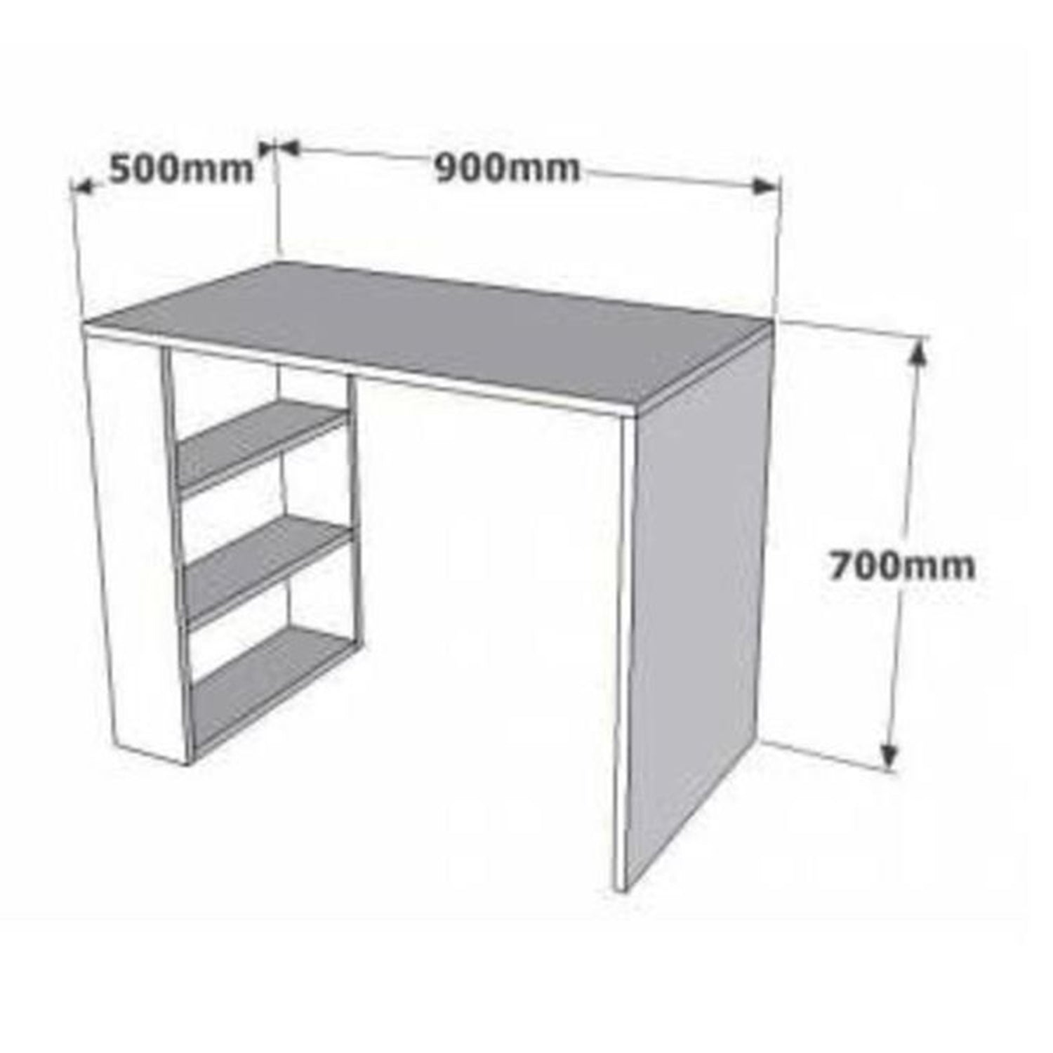 Birou COOL cu rafturi, 90x70x50 cm, Maro - Prestigehome.ro - Birou - Prestige