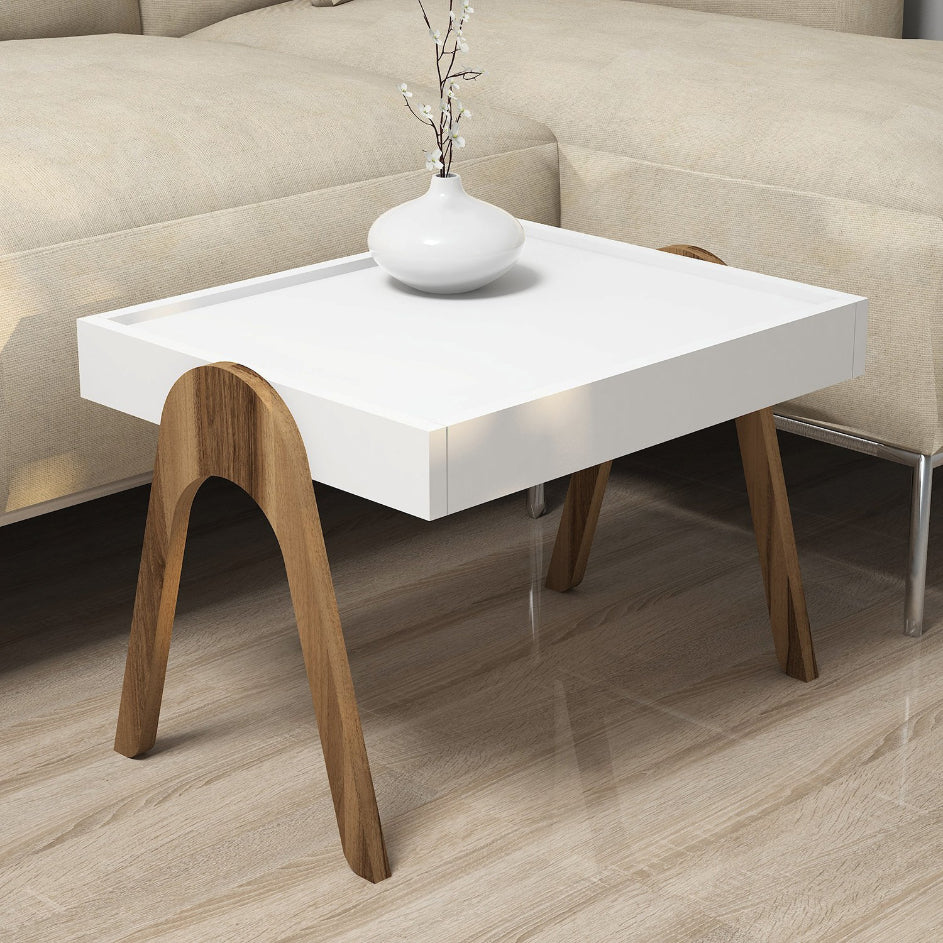 Set 3 Masute ROMA, 54x40x64 cm - Prestigehome.ro - Masute - Prestige - #Culoare_Alb/Maro