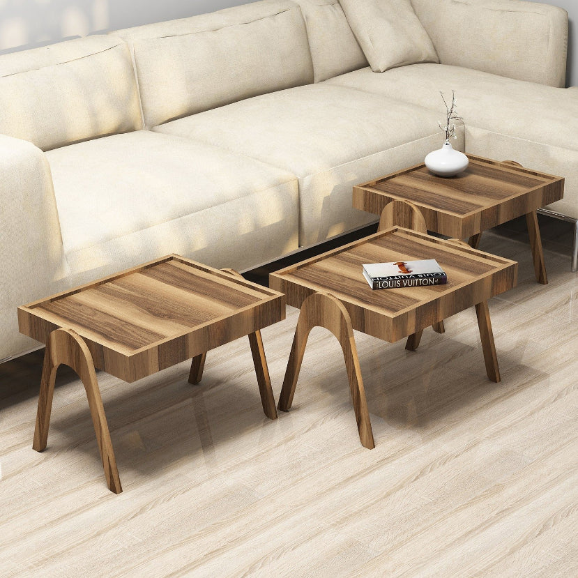 Set 3 Masute ROMA, 54x40x64 cm - Prestigehome.ro - Masute - Prestige - #Culoare_Maro/Maro