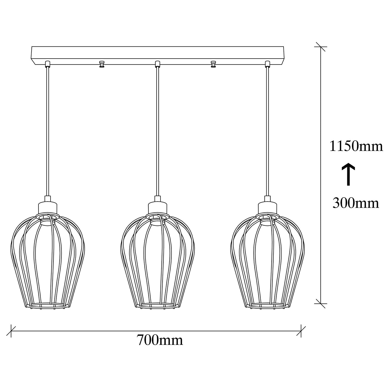 Lustra tip pendul TEL 6701, Negru, 3xE27/100W - Prestigehome.ro - Lustre - Prestige