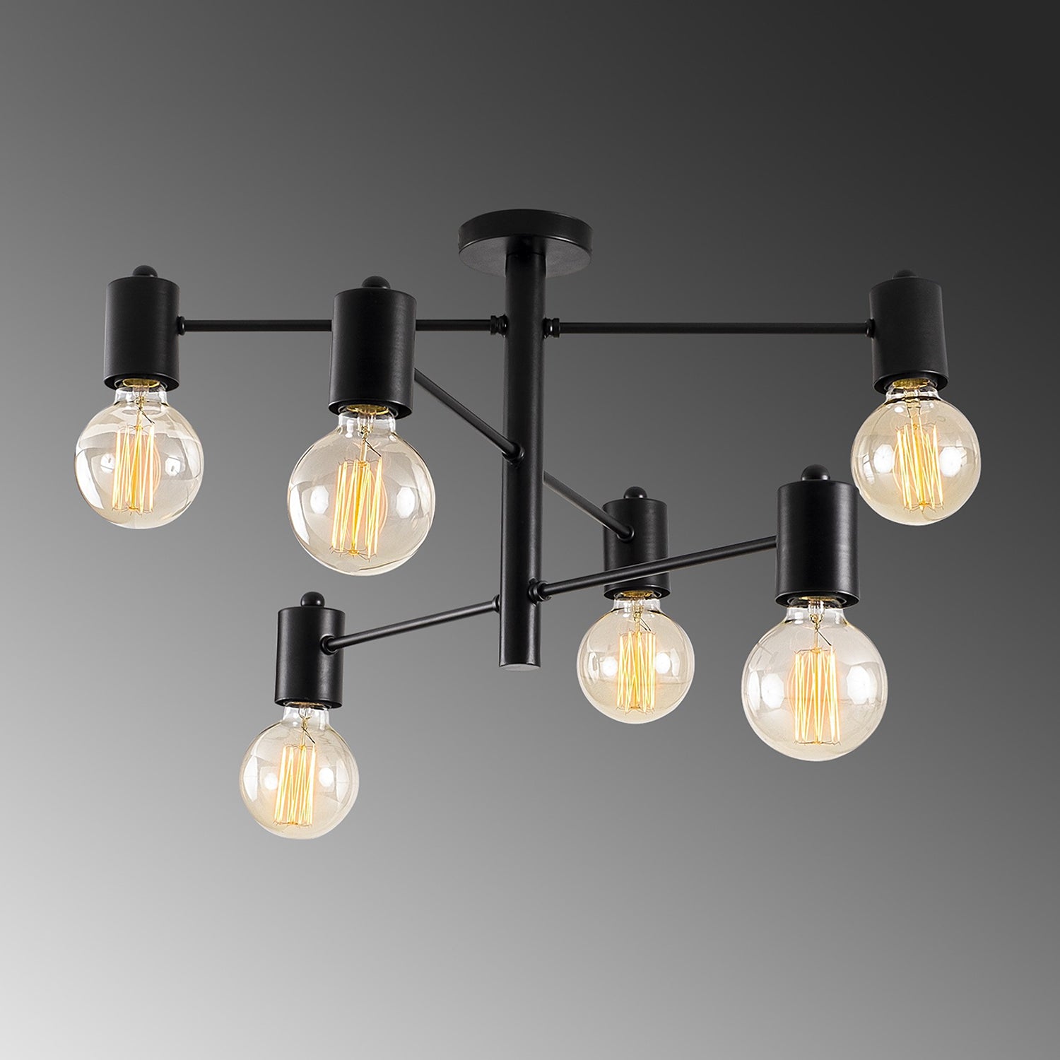 Lustra HEXA 6941, Negru, 6xE27/100W - Prestigehome.ro - Lustre - Prestige