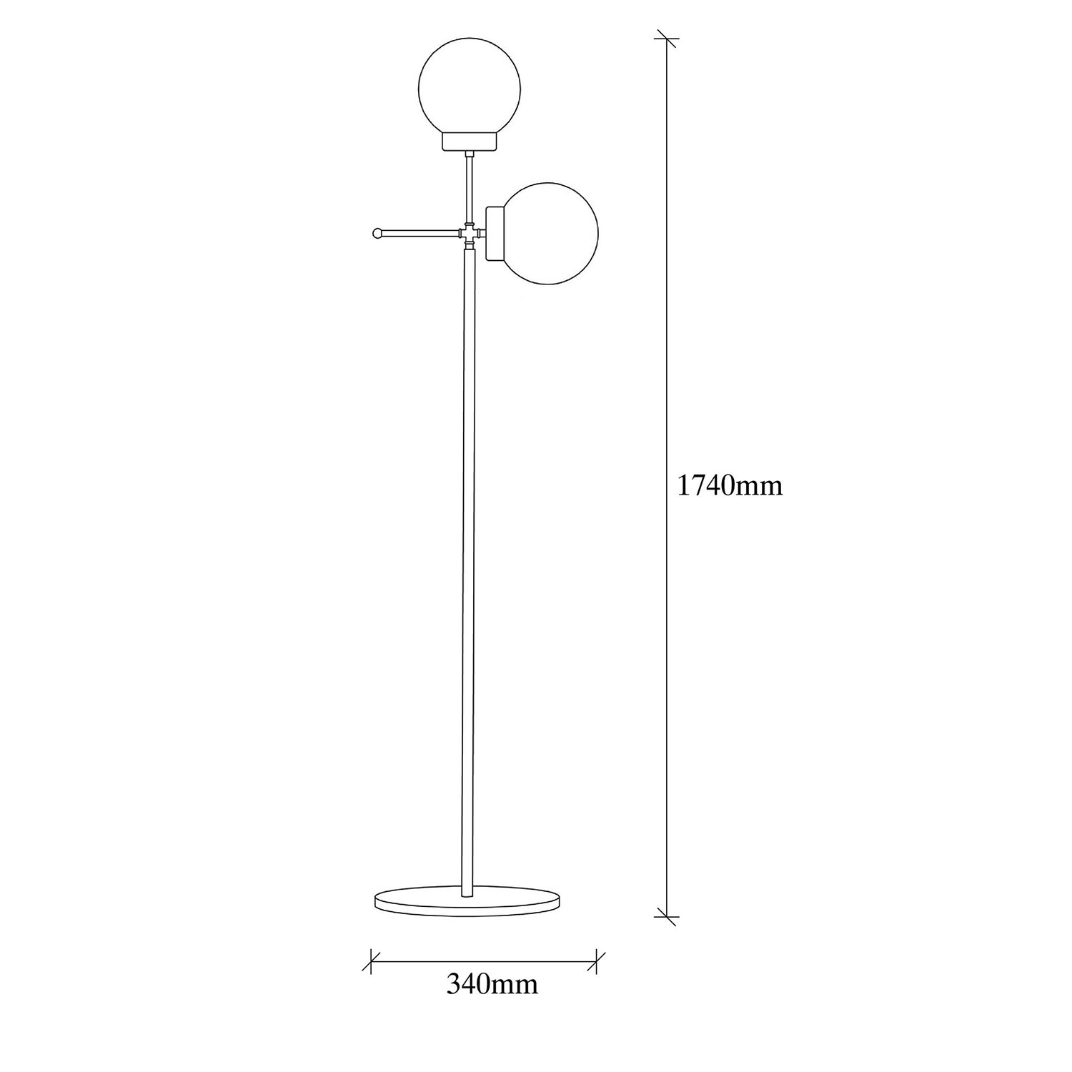 Lampadar MUDONI MR955, Auriu, 2xE27/100W - Prestigehome.ro - Lampadare - Prestige