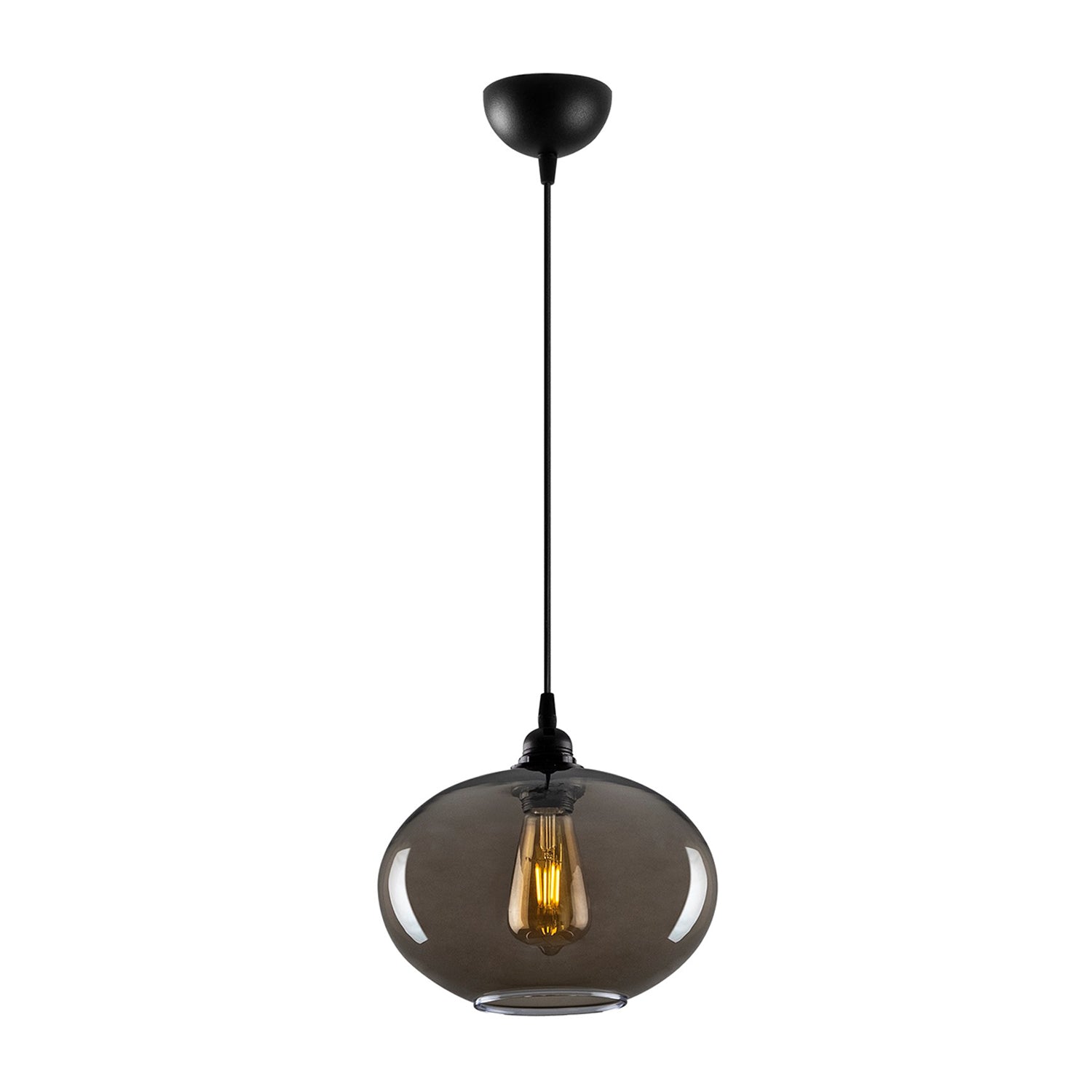 Pendul SMOKED 050, Negru, E27/60W - Prestigehome.ro - Lustre - Prestige