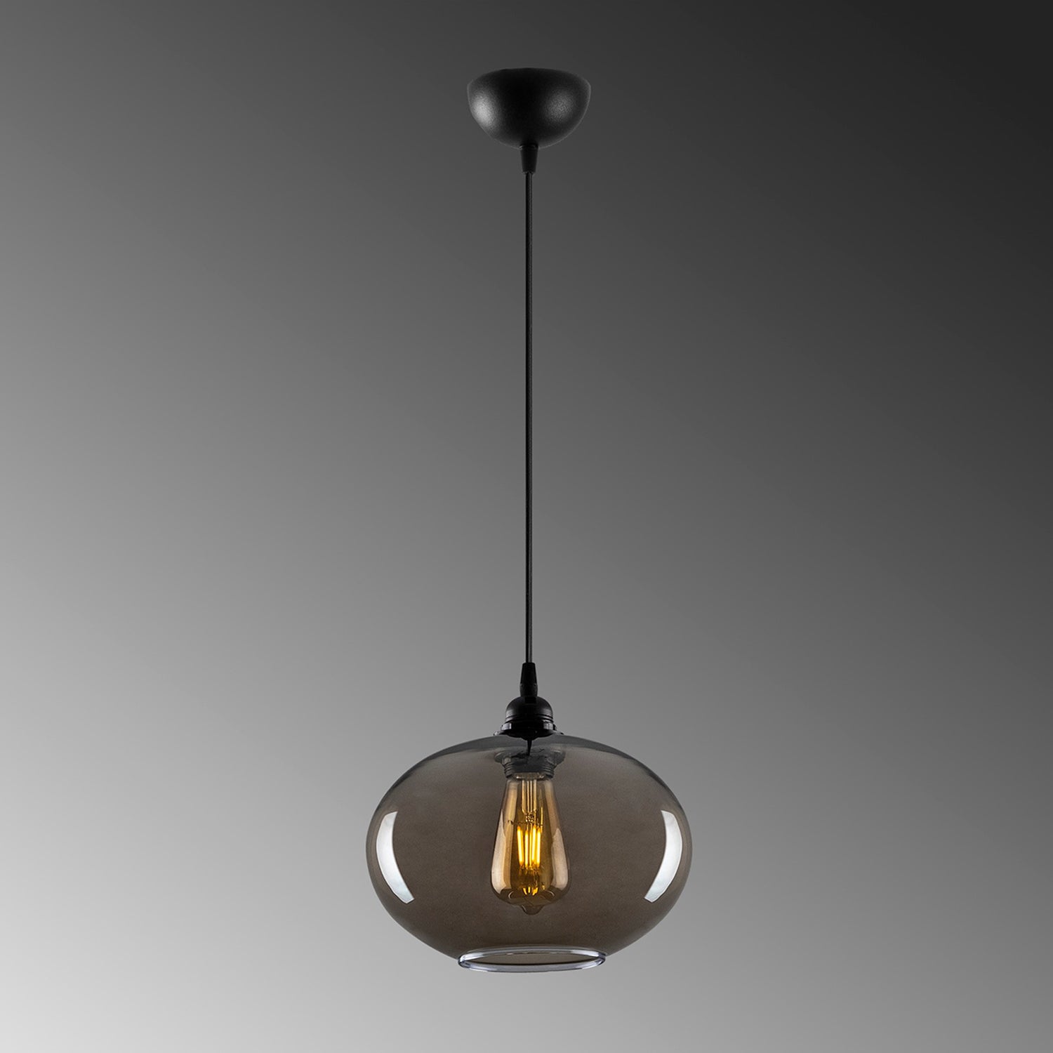 Pendul SMOKED 050, Negru, E27/60W - Prestigehome.ro - Lustre - Prestige