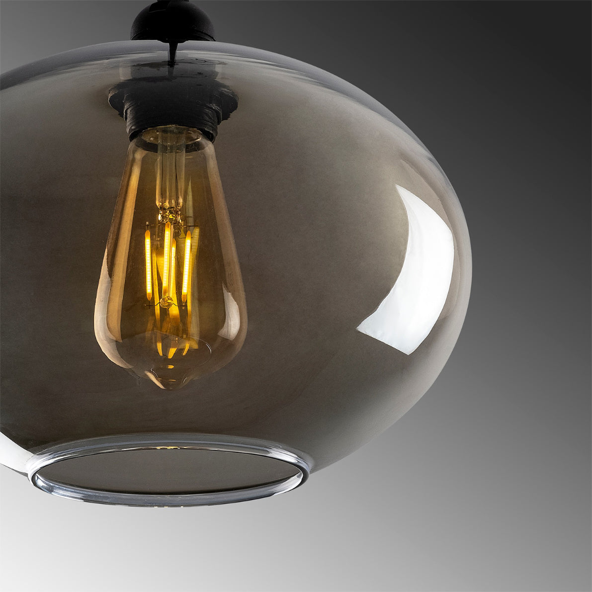 Pendul SMOKED 050, Negru, E27/60W - Prestigehome.ro - Lustre - Prestige