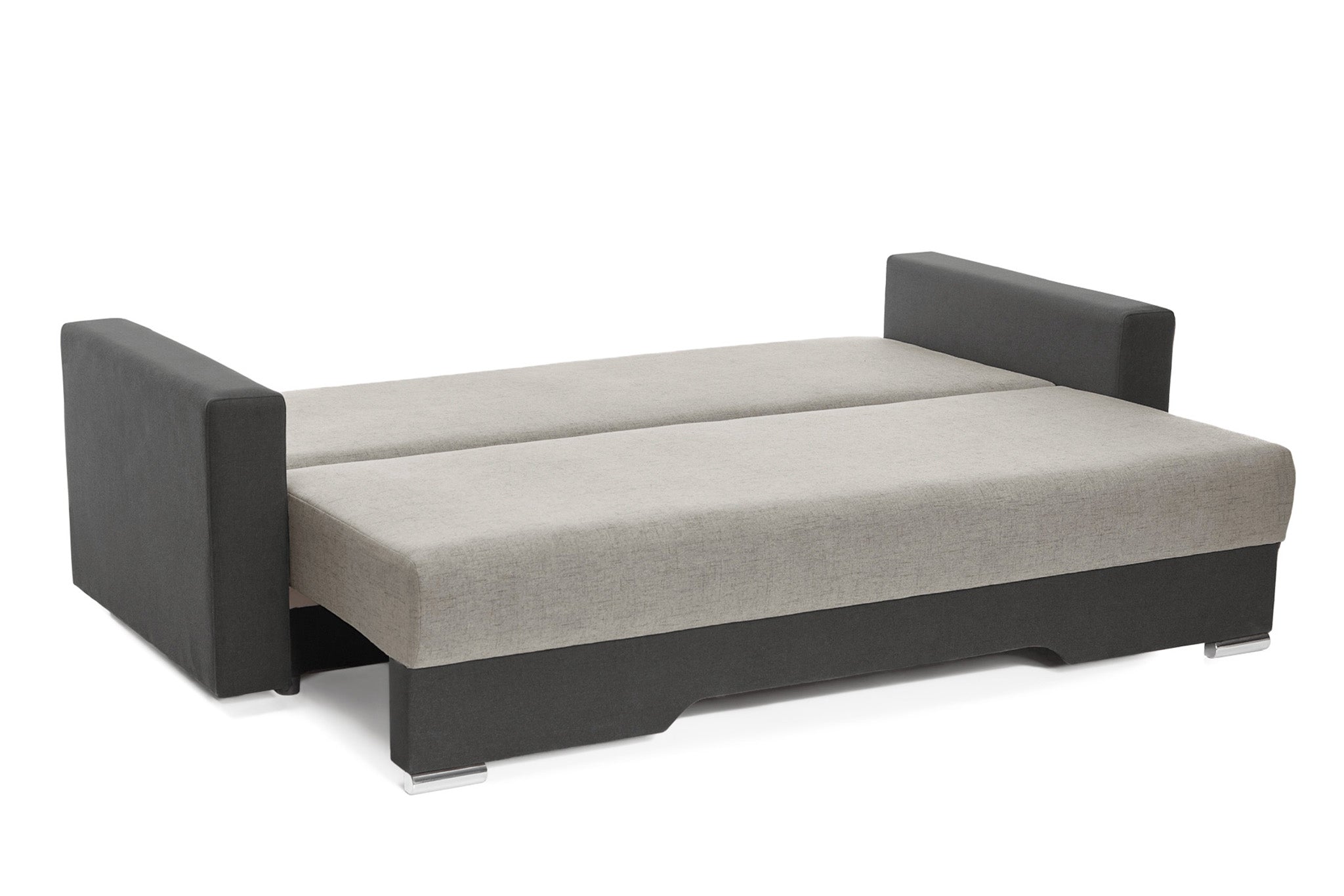 Canapea Extensibila 3 locuri Cesar, cu lada de depozitare, 220x90x85 cm - Prestigehome.ro - Canapea - Prestige #color_gri-deschis-gri-inchis