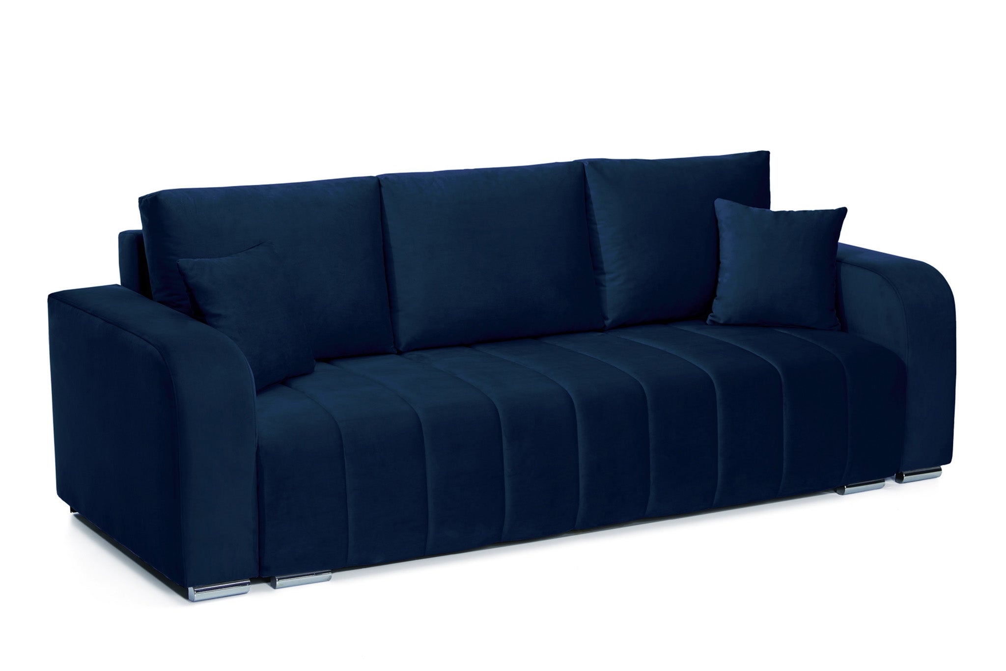 Canapea Extensibila 3 locuri Diego, cu lada de depozitare, 230x92x90 cm - Prestigehome.ro - Canapea - Prestige - #color_velutto-albastru
