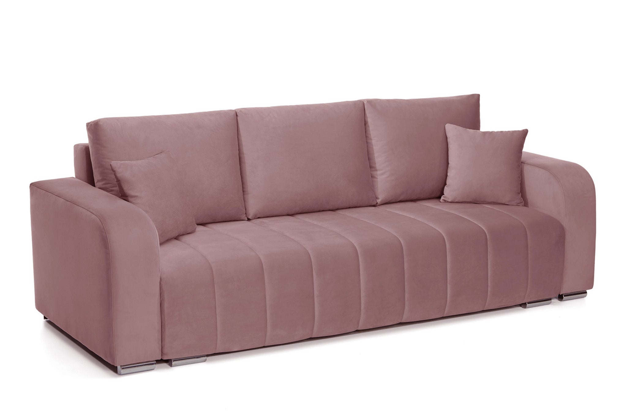 Canapea Extensibila 3 locuri Diego, cu lada de depozitare, 230x92x90 cm - Prestigehome.ro - Canapea - Prestige - #color_velutto-roz