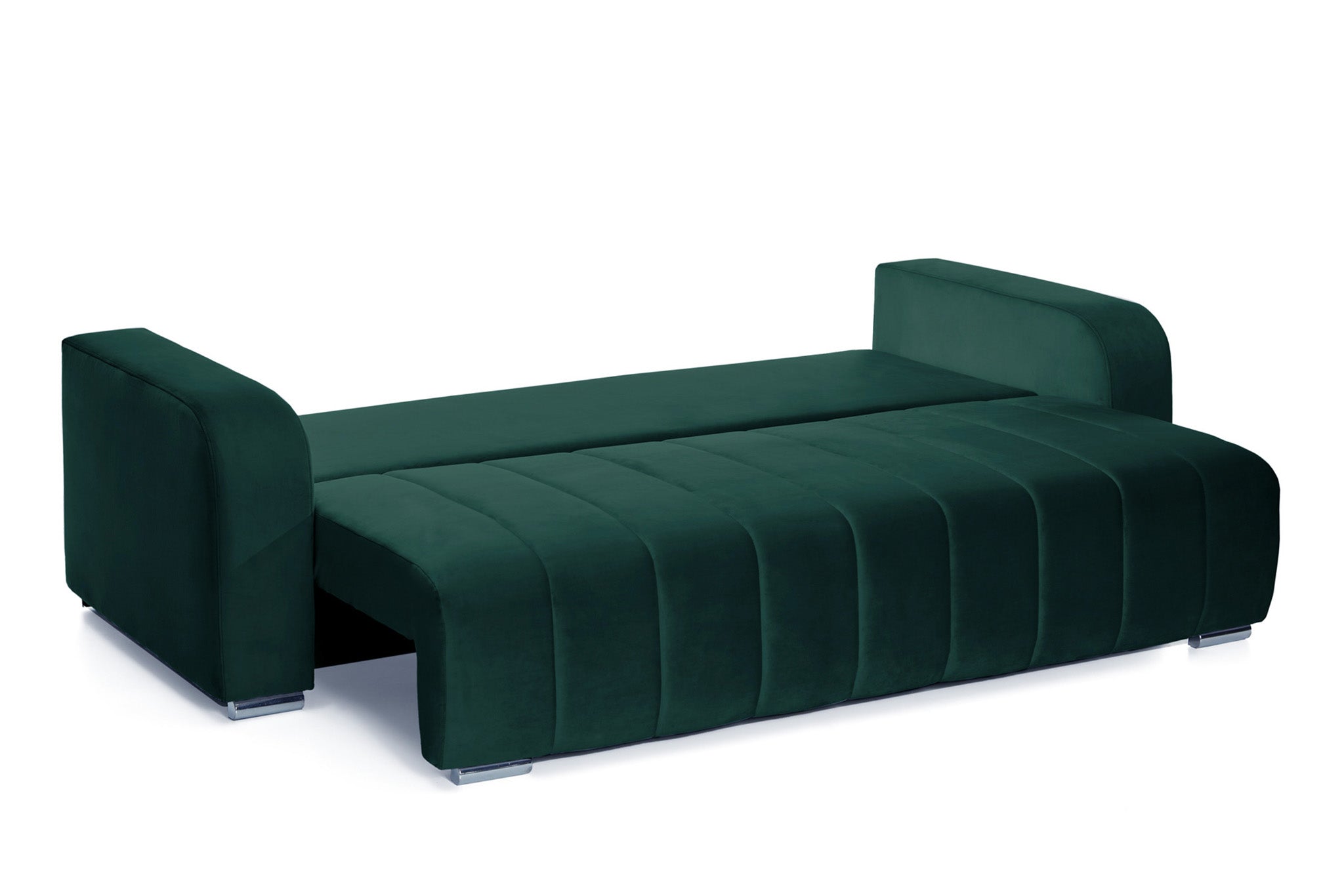 Canapea Extensibila 3 locuri Diego, cu lada de depozitare, 230x92x90 cm - Prestigehome.ro - Canapea - Prestige - #color_velutto-verde