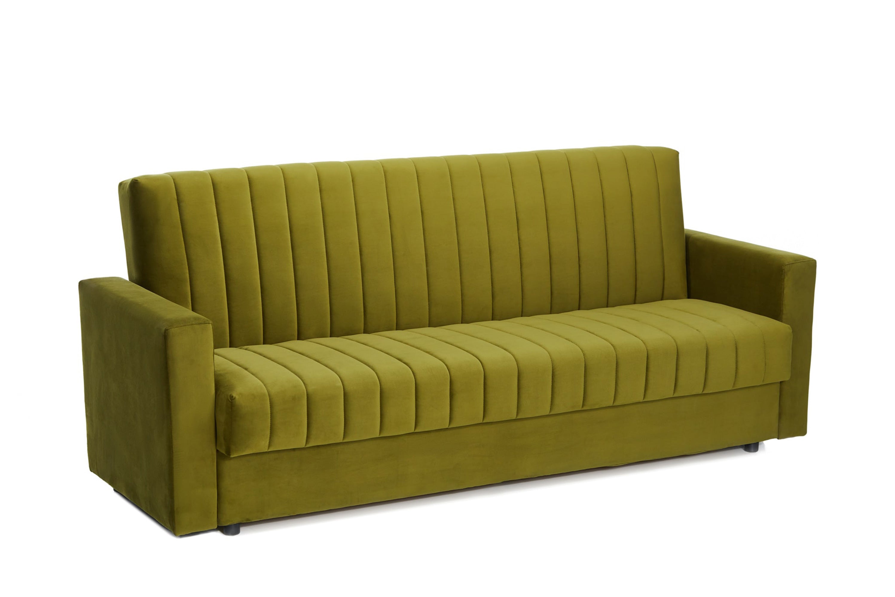 Canapea Extensibila 3 locuri Emerald, cu lada de depozitare, 215x70x90 cm - Prestigehome.ro - Canapea - Prestige - #color_velutto-masliniu