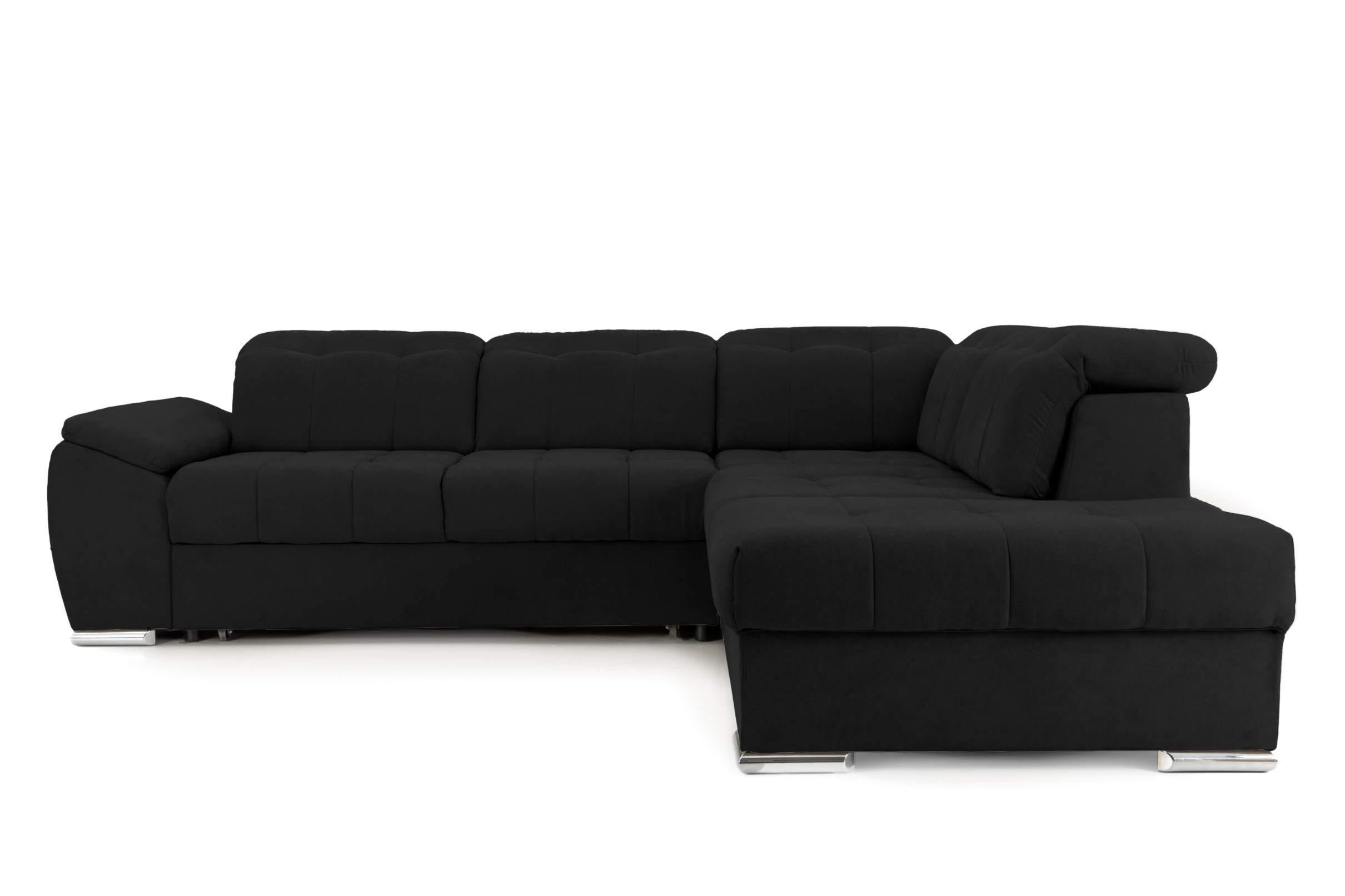 Coltar Extensibil pe dreapta ENZO, cu tetiere 265x230x80 cm #color_negru-enjoy