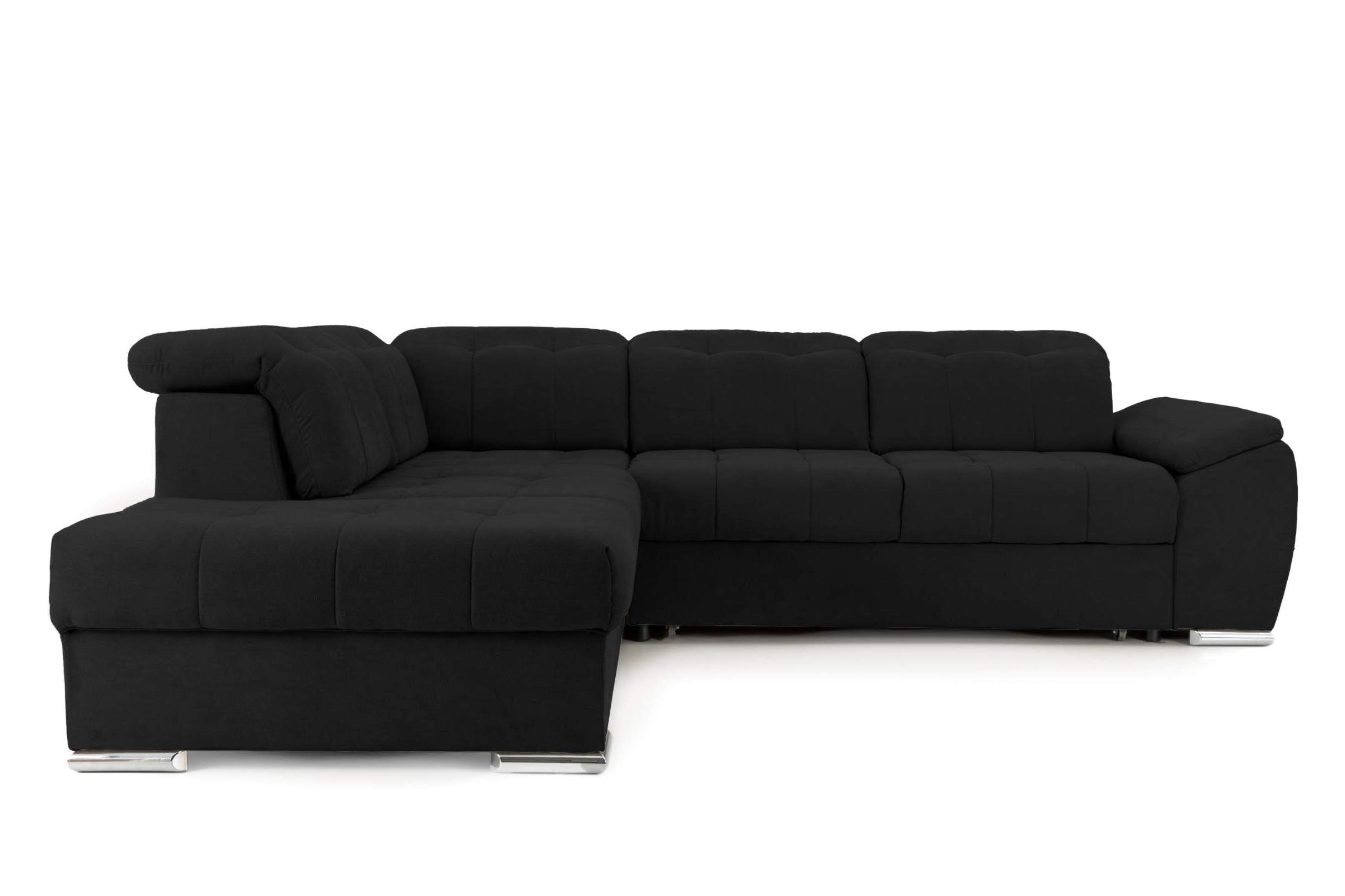 Coltar Extensibil pe dreapta ENZO, cu tetiere 265x230x80 cm #color_negru-enjoy