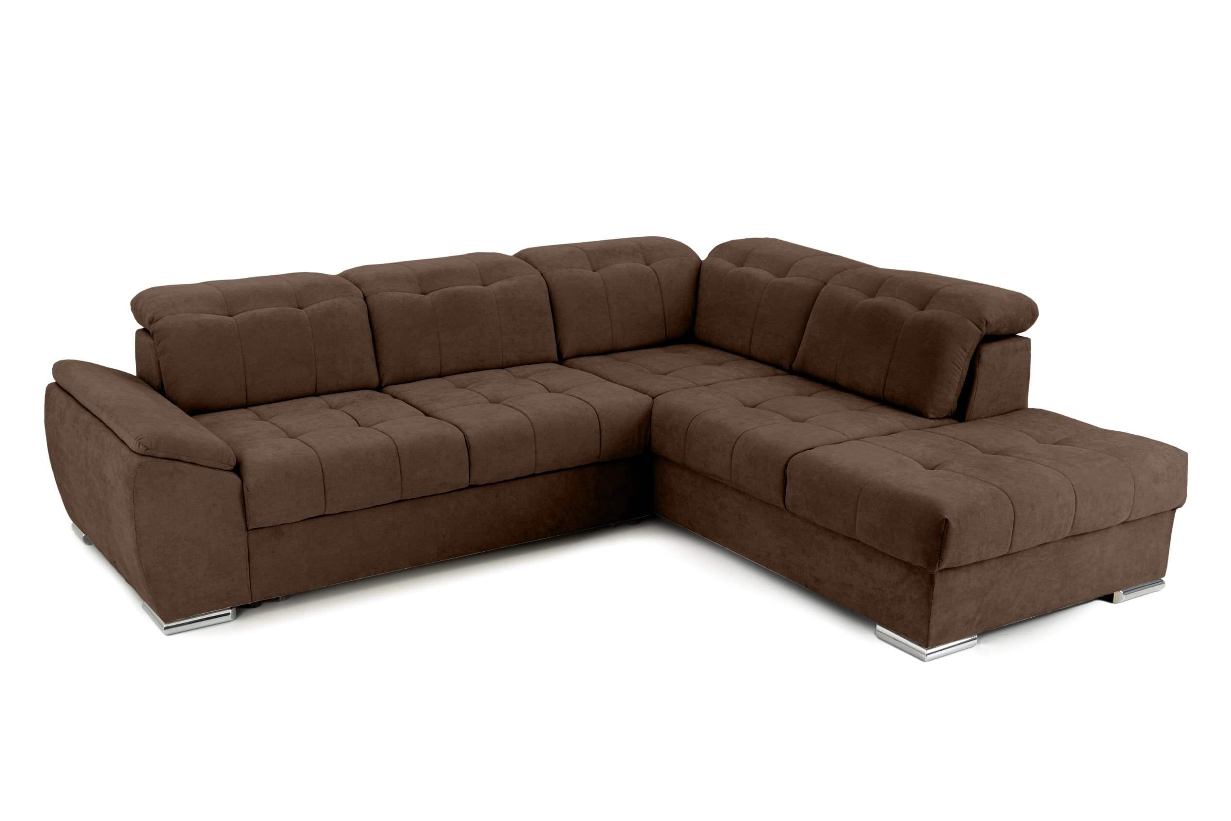 Coltar Extensibil pe dreapta ENZO, cu tetiere 265x230x80 cm #color_maro-enjoy