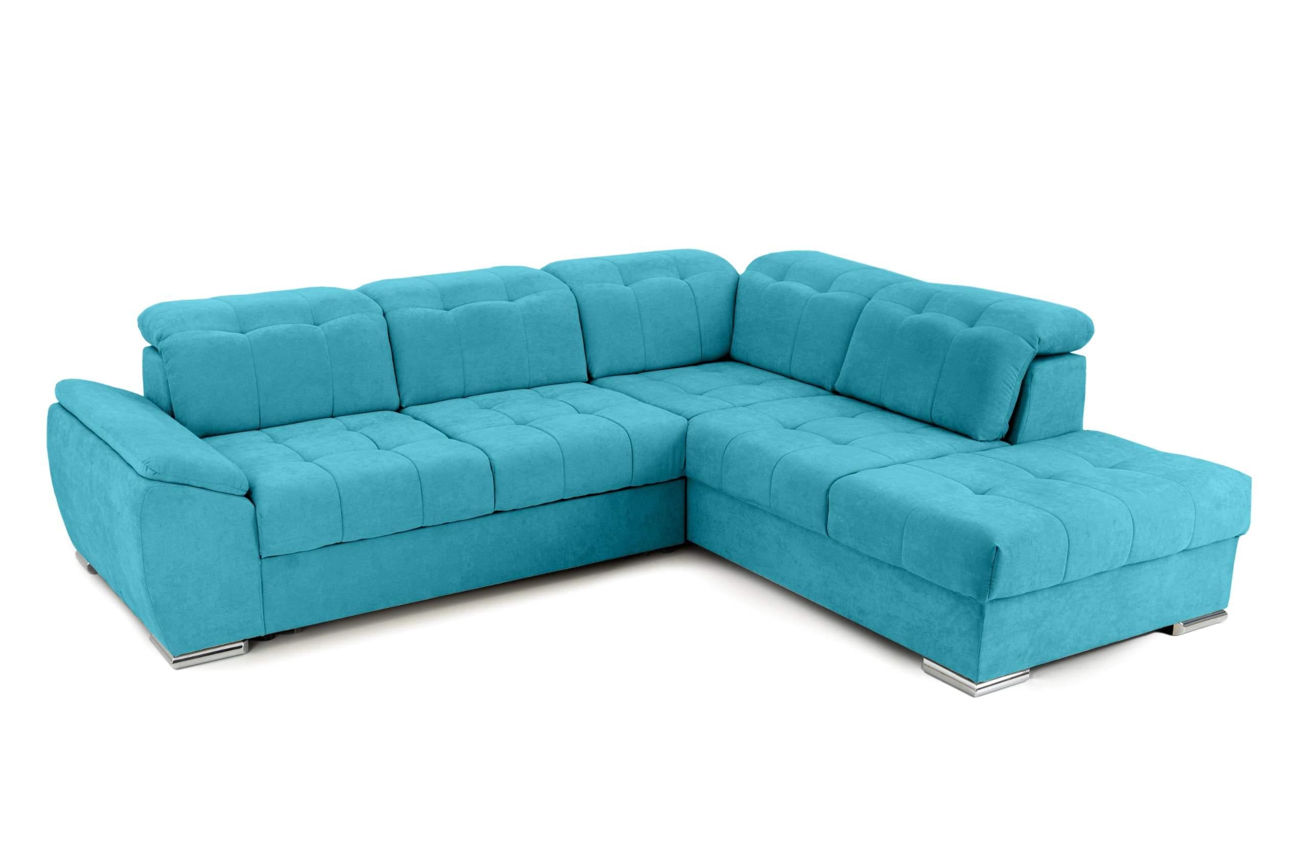 Coltar Extensibil pe dreapta ENZO, cu tetiere 265x230x80 cm #color_turcoaz-enjoy