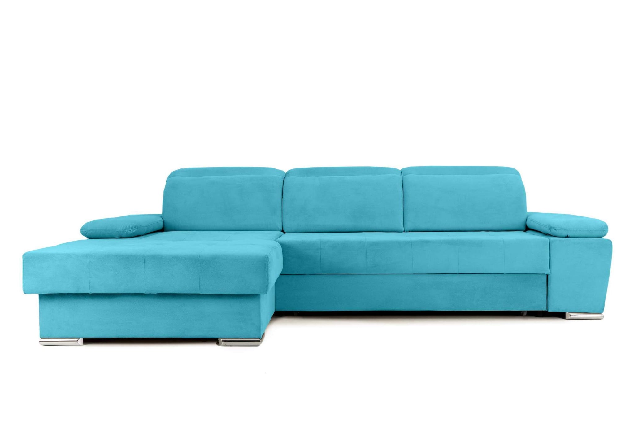 Colțar Extensibil TRENDY, cu ladă de depozitare, cu tetiere reglabile, variante stânga/dreapta 295x170x105 cm - Outlet