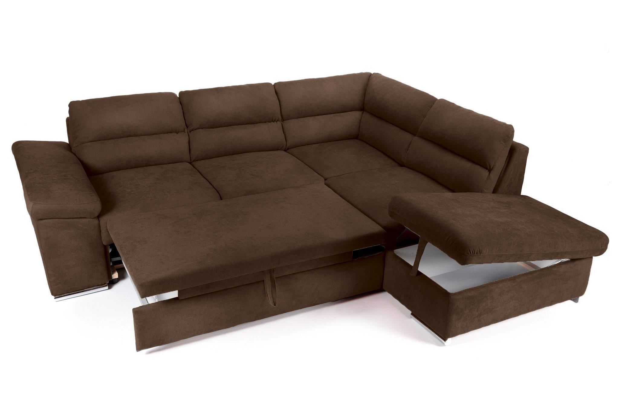 Coltar Extensibil ALONSO, cu lada de depozitare, variante stanga/dreapta 265x220x85 cm, Rosu - Prestigehome.ro - Coltare - Prestige - #variante coltar_dreapta #color_maro-enjoy