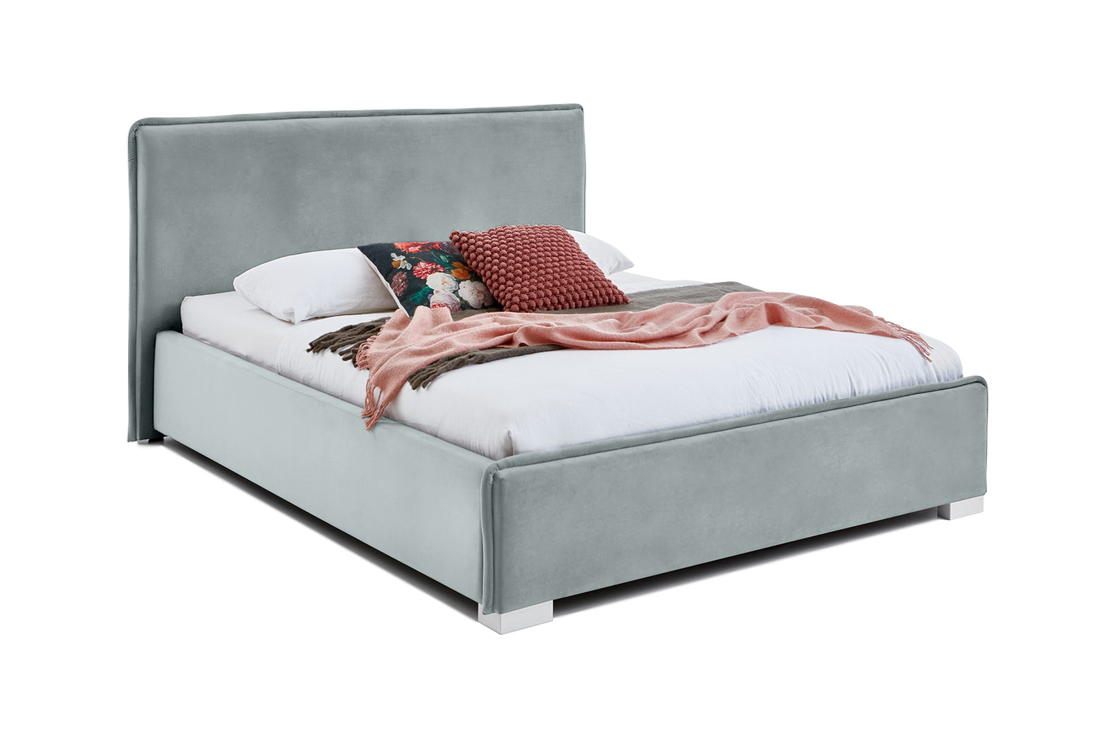 Pat Tapitat Nice, cu Lada Rabatabil, Velur-Verde-Smarald, Prestigehome.ro, Prestige, #Color_swing-menta
