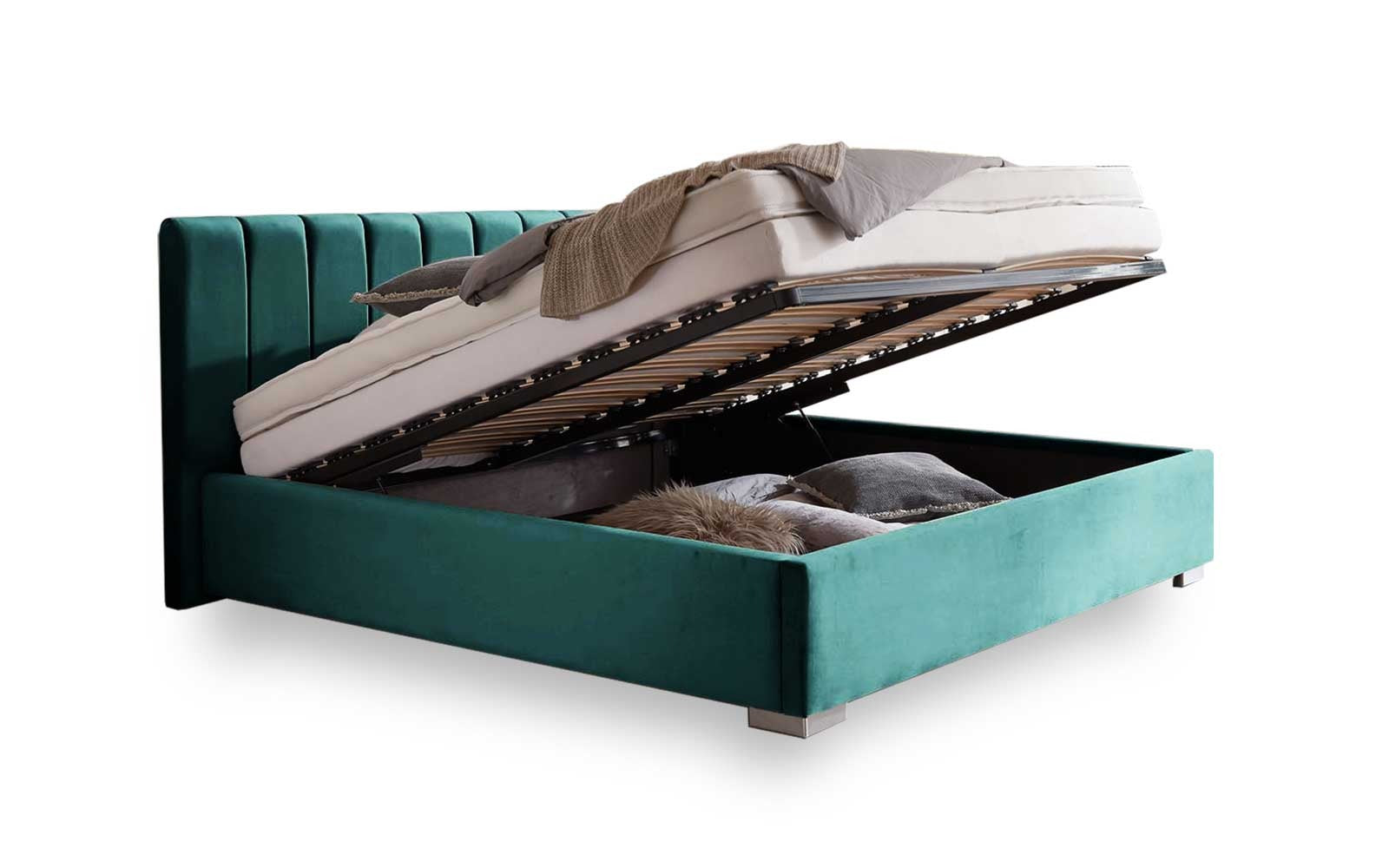 Pat Tapitat Santiago, cu Lada Rabatabil, Verde-Smarald, Prestigehome.ro, Prestige, #Color_swing-verde